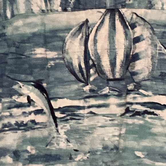 JOE MARLIN MENS SIZE SIZE XL Blue White Casual Button Down Shirt Marlin design - Picture 12 of 12